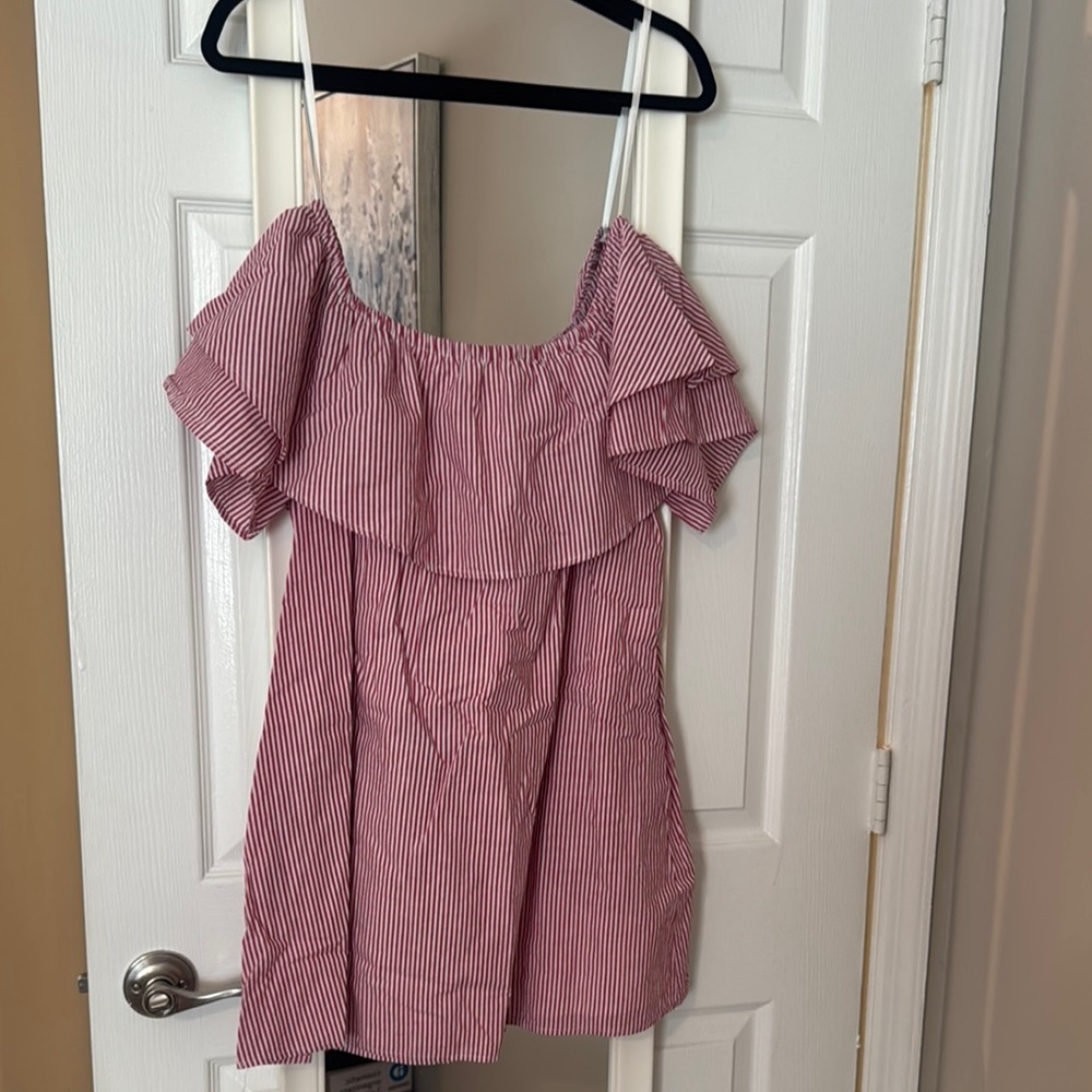 Striped Red Ruffle dress